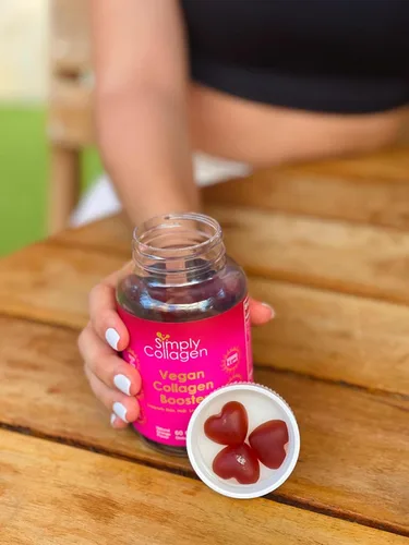 Miniatura 6 de Simply Collagen® Gomitas de colágeno veganas para mujeres y hombres, colágeno a base de plantas con biotina, vitaminas A, C y E, refuerzo
