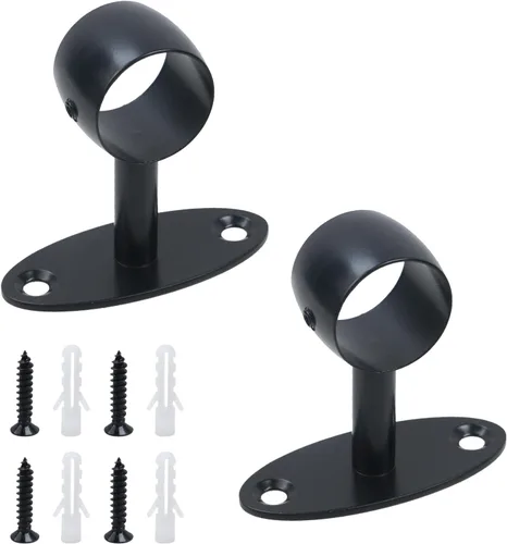 Miniatura 14 de Antrader Paquete de 4 soportes de acero inoxidable de 1.26 pulgadas de diámetro para armario, barra de soporte, soporte de tubería, soporte