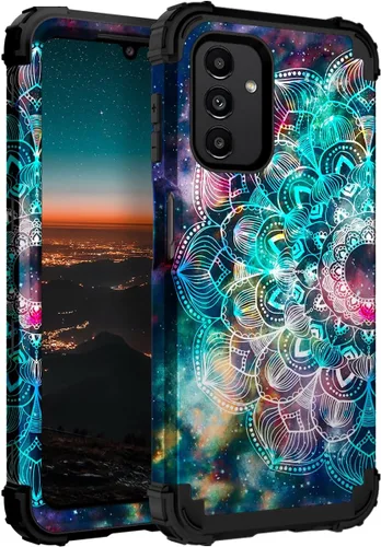 Miniatura 94 de Hocase Funda para Galaxy A37 5G, protección resistente a prueba de golpes, parachoques de goma de silicona suave+funda protectora híbrida