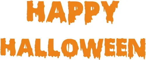 Miniatura 4 de Calcomanía de vinilo para pared, diseño de Feliz Halloween, 9.5 x 23 pulgadas, divertido limo con letras de felicitación de temporada, para niños