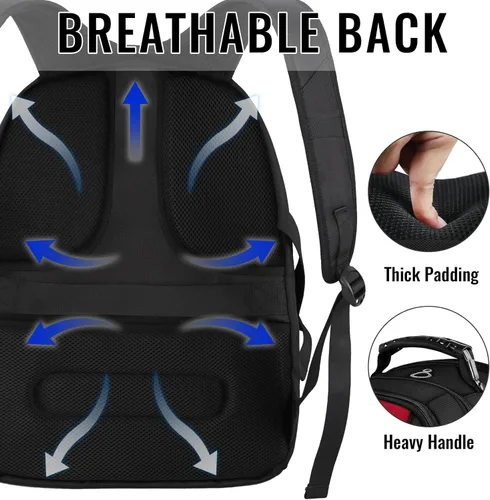 Miniatura 3 de YOREPEK - Mochila de viaje extra grande de 13.2 galones para laptop, resistente al agua, aprobada por aerolíneas, puerto de carga USB, para laptops