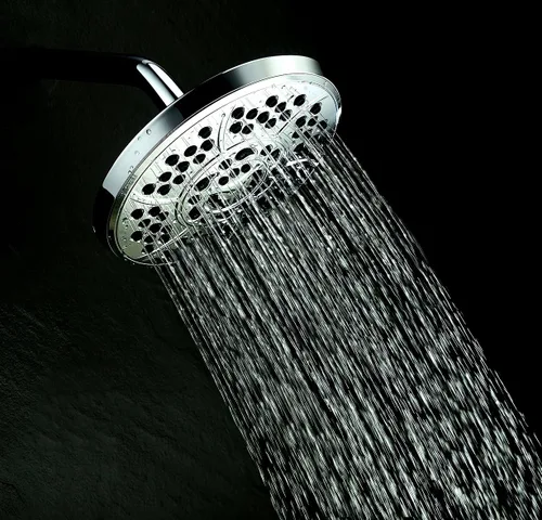 Miniatura 6 de Cabezal de ducha, flujo de alta presión, montaje en pared, masaje, lluvia, potente espray de lluvia de 7 pulgadas, 69 chorros, articulación
