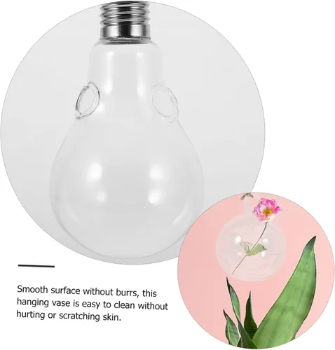 Miniatura 9 de BESTonZON 3Pcs Hanging Glass Planters Stylish Plant Holders Water Plant Containers for Home Decor for Terrarium and Succulent Display Smooth Surface