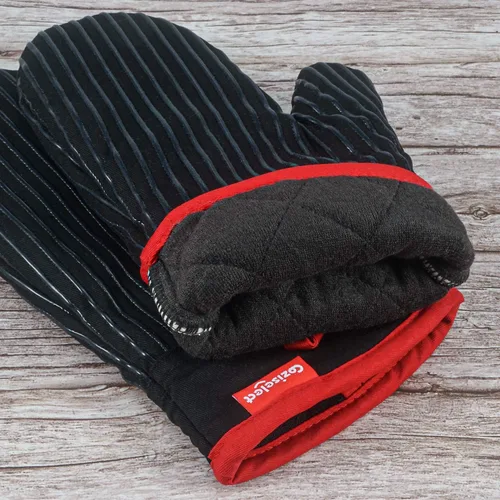 Miniatura 4 de Juego de guantes de horno y soportes para ollas, guantes de cocina resistentes al calor y soportes para ollas, juego de guantes de horno de silicona