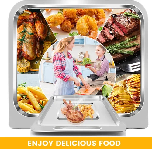 Miniatura 7 de Bandeja de cocina para freidora de aire CHEFMAN XL 10L multifuncional freidora de aire digital, 9.4 x 8.8 pulgadas, piezas de repuesto para freidora
