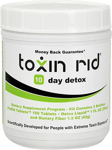 Toxin Rid Kit de desintoxicación de 10 días | Limpieza permanente completa natural de todo el cuerpo para mujeres y hombres | 150 tabletas veganas