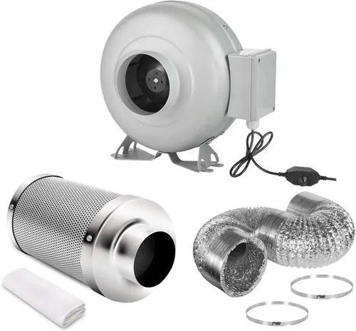 Miniatura 11 de iPower Ventilador de ventilación en línea de conducto de 4 pulgadas y 195 CFM, ventilador de escape HVAC para tienda de cultivo, invernaderos