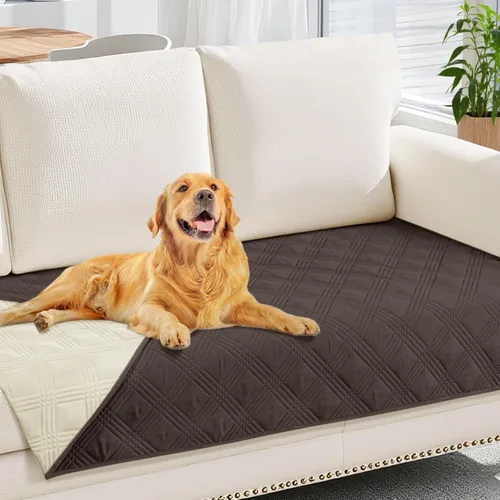 Miniatura 167 de hyha Manta impermeable para perros, manta reversible para cama de mascotas, funda suave para sofá/sillón lavable para perros, fundas impermeables