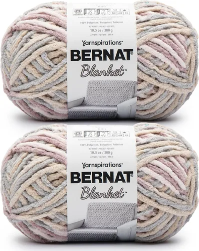 Miniatura 25 de Bernat - Estambre para mantas súper esponjoso acrílico, 2 paquetes de 300g/10.5 onzas, #6, chenilla gruesa de peso pesado para tejer y crochet