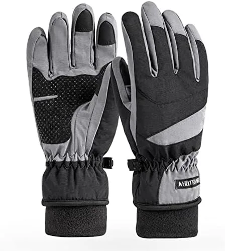 Miniatura 3 de IPENNY Guantes de esquí de invierno para mujer y hombre, guantes cálidos para pantalla táctil, guantes de clima frío, impermeables, resistentes al