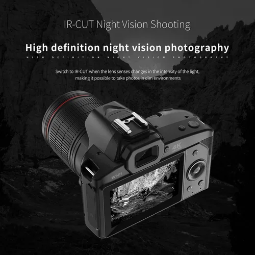 Miniatura 5 de HURRISE Cámaras para Fotografía 4K vlogging Cámara Digital 64MP cámaras fotograficas Principiantes DSLR Viajes Principiante Barato aa Batería zs200d