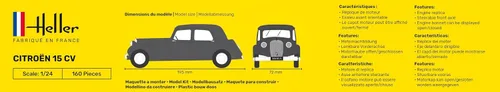 Miniatura 5 de Heller Kit de construcción de modelos de coche Citroen 15 CV