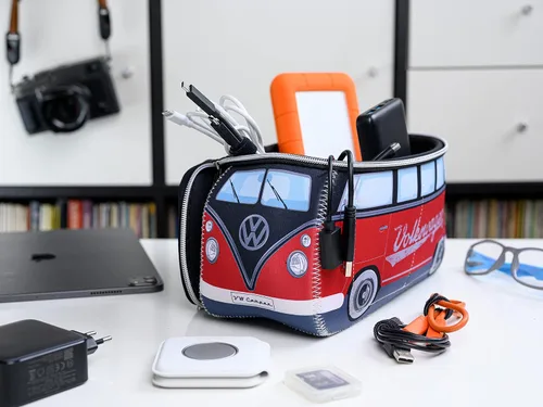 Miniatura 6 de BRISA VW Collection - Volkswagen - Bolsa universal de neopreno para maquillaje, cosméticos, artículos de tocador para farmacia de viaje, con diseño