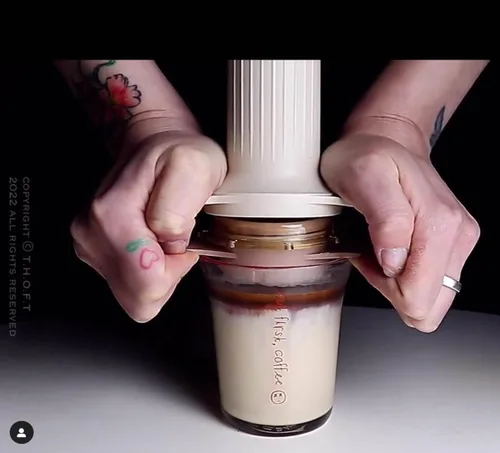 Miniatura 5 de Cafflano Kompresso: Cafetera portátil para camping y viajes, prensa de café, prensa francesa