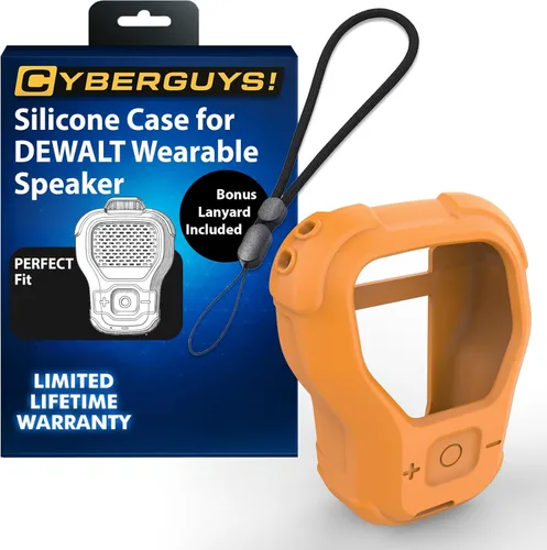 Miniatura 10 de CYBERGUYS Funda de Silicona para Altavoz Bluetooth Vestible DEWALT, Cubierta Protectora Duradera Resistente a Golpes Antideslizante para Mini