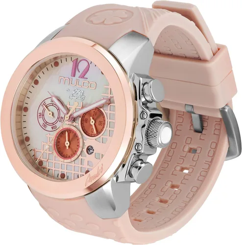 Miniatura 2 de MULCO Silicone Lady Watch for Women with Quartz Analog Multifunctional Movement, Crystal Accents, Rose Gold Accents with Stainless Steel Case