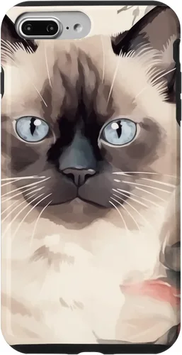 Miniatura 12 de Funda para iPhone 11 Pro Max Ragdoll Cat Roses Flower Watercolor Ragdoll Lover