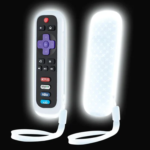 Funda para TCL Roku TV RC280 Remoto, cubierta de batería para Hisense Roku Remoto Reemplazo de Silicona Universal Funda Piel Brillante en la