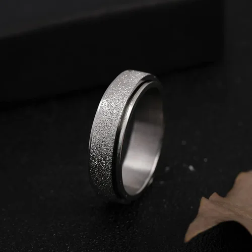 Miniatura 4 de KOHOTA Anillos giratorios de acero inoxidable para mujeres y hombres, anillos giratorios para la ansiedad, anillos giratorios para aliviar