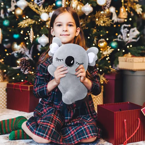 Miniatura 6 de Queekay Peluche de koala de 13.8 pulgadas, regalo creativo de koala, juguete de peluche para decoración inteligente de habitación de niños y niñas