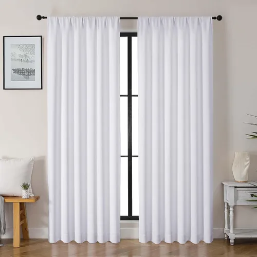 Miniatura 20 de Gwine Cortinas opacas para dormitorio, 54 pulgadas de largo, paneles de cortina de ventana con aislamiento térmico y reducción de ruido, cortinas