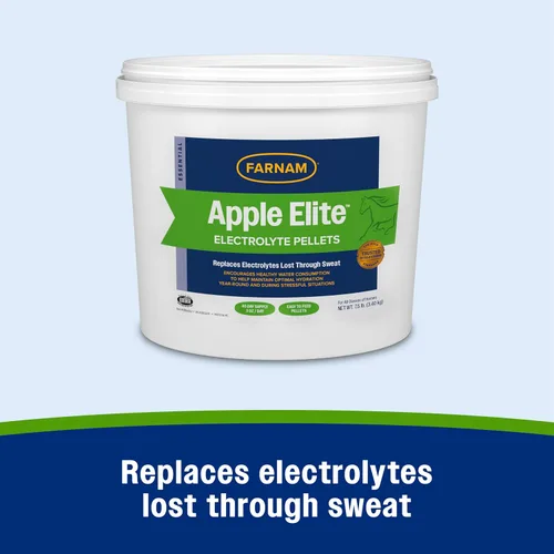 Miniatura 2 de Farnam Suplemento de electrolitos Apple Elite para caballos, reemplaza minerales vitales, para hidratación, sin azúcar añadida, suplementos