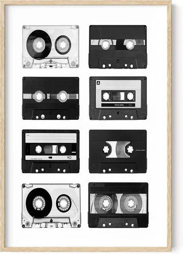 Miniatura 91 de HAUS AND HUES Impresión artística de sonrisas ácidas negras - Individual - 12x16 Smileys negros