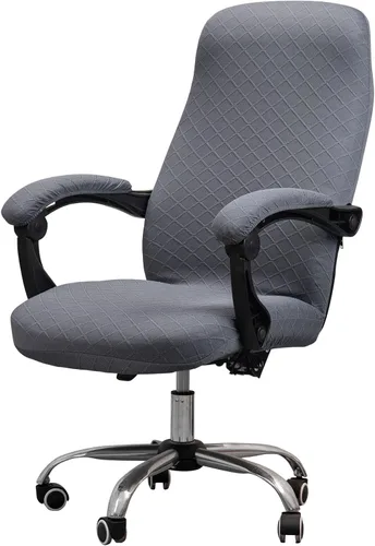 Miniatura 14 de Melaluxe Funda para silla de oficina con fundas para reposabrazos, funda elástica universal para silla de escritorio, fundas para silla