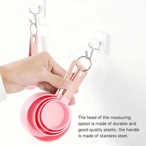 Miniatura 6 de Juego de taza medidora y cuchara medidora, juego de 8 tazas medidoras de líquidos o juego de tazas medidoras en seco, juego de cuchara medidora