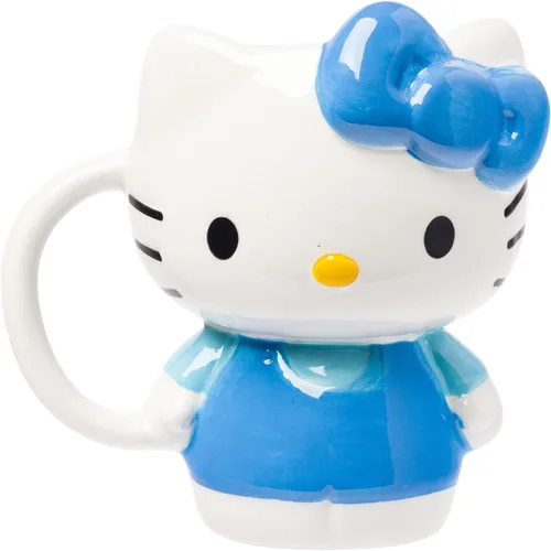 Miniatura 12 de Silver Buffalo Sanrio - Taza de cerámica esculpida en 3D con diseño de esqueleto de Hello Kitty para Halloween, 20 onzas Disfraz de esqueleto