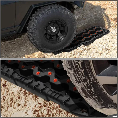 Miniatura 7 de Auto Dynasty Par Off-Road Arena Nieve Lodo Recuperación Pista Rescate Tableros Antideslizante Neumático Escalera