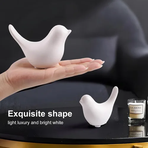 Miniatura 4 de Notakia Estatuas de pájaros blancos pequeños, decoración del hogar, adornos decorativos de estilo moderno para decoración de sala de estar, 2