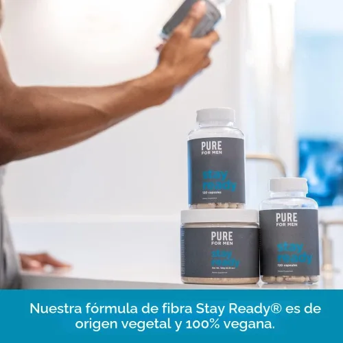 Miniatura 7 de Pure for Men Suplemento de Fibra Vegano Original Cleanliness Stay Ready Ayuda a Promover la Regularidad Digestiva Cáscara de Psyllium, Aloe
