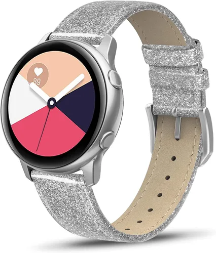 Miniatura 14 de Correa de piel compatible con Samsung Galaxy Watch 3 de 41 mm / Galaxy Watch Active de 40 mm / Active 2 44mm / Galaxy Watch de 42 mm, 20 mm de piel