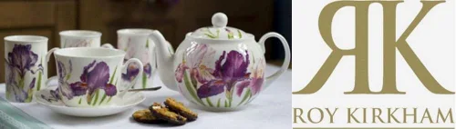 Miniatura 2 de Roy Kirkham Taza de desayuno y platillo jumbo en diseño de iris