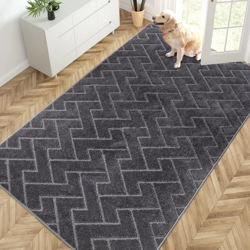 Miniatura 96 de PURRUGS Alfombra de fácil cuidado de 6 x 9 pies, antideslizante, lavable a máquina, tapete para puerta de perro, resistente a las manchas