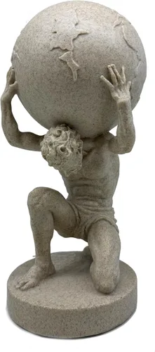 Miniatura 8 de FUNSXBUG Estatua de Dios griego grande de 11 pulgadas, escultura coleccionable de Atlas Holding World, decoración del hogar, sala de estar