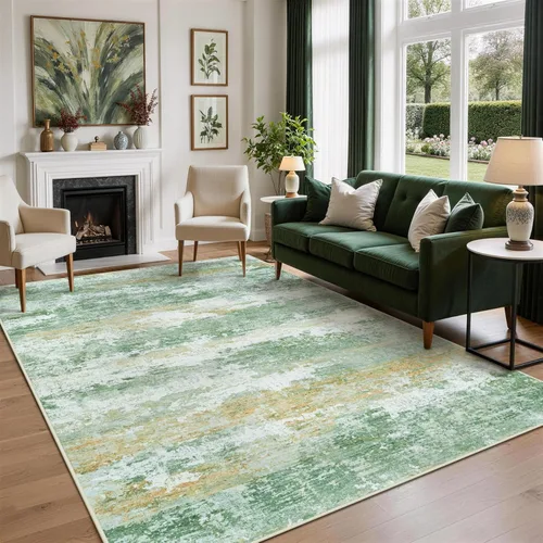Miniatura 57 de 5x7 Area Rugs for Living Room Rug Washable: Abstract Rug for Dining Room Bedroom Carpet Non Slip 5 by 7 Indoor Modern Nursery Home Office Beige