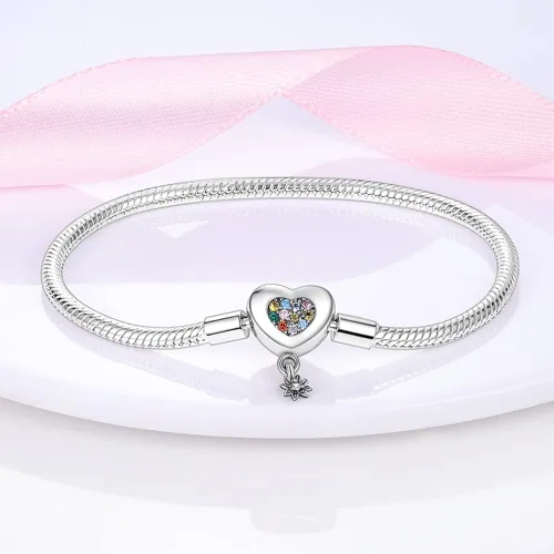 Miniatura 3 de KUNSIR Pulsera de plata de ley 925 con cierre de palma, cadena de serpiente, pulseras básicas para cualquier dije PDL, para adolescentes y mujeres