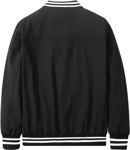 Miniatura 3 de Chaqueta bomber para hombre, casual, elegante, ligera, cortavientos, primavera, otoño, chaquetas de moda