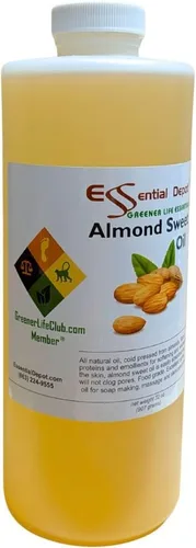 Miniatura 3 de Essential Depot Aceite dulce de almendras PLUS FREE recipiente vacío de 2 onzas, 1 cuarto de galón, 32 onzas, recipiente de polietileno de alta