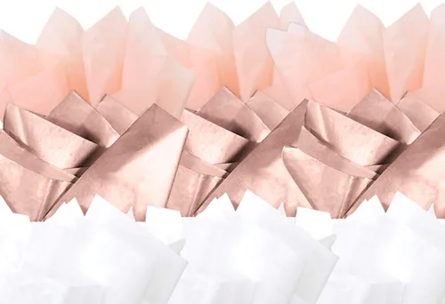 Miniatura 12 de UNIQOOO 100 hojas de papel de seda metálico premium oro rosa champán dorado a granel, papel de regalo para envolver regalos reciclable, accesorio