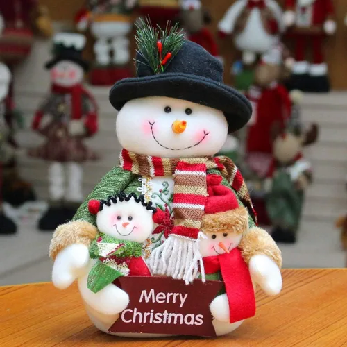Miniatura 5 de Tvoip Decoración de Navidad, muñecos de nieve, Papá Noel, muñeco de nieve, adornos colgantes, decoración de mesa, regalo