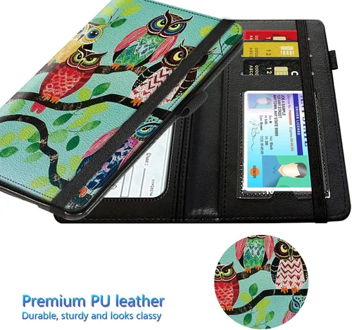 Miniatura 11 de Funda para chequera para hombres y mujeres, cartera de cuero RFID con ranuras para tarjetas de crédito, soporte de cheques duplicados personales
