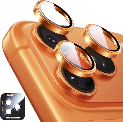 Miniatura 8 de MAGIC JOHN Protector de lente de cámara para iPhone 17 Pro Max/17 Pro [kit de alineación y ajuste invisible 1:1] Vidrio templado aeroespacial 9H