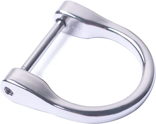 Miniatura 5 de Bobeey 8 anillos en D de 3/4 pulgadas en forma de U con grillete en forma de herradura en forma de D, accesorios de repuesto para monedero, llavero