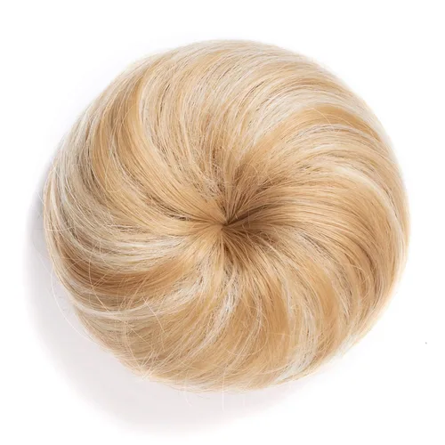 Miniatura 22 de Onedor Extensión de Cabello de Fibra Sintética Chignon Donut Moño Peluca (2# - Marrón Oscuro)
