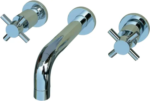 Kingston Brass KS8121DX Concord - Grifo de baño con 2 manijas para montaje en pared, cromo pulido
