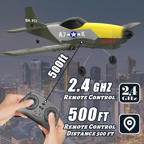Miniatura 4 de Avión a control remoto de 3 canales con giroscopio de 6 ejes de 2.4 GHz para niños de 8 a 12 años y adultos, avión de chorro al aire libre apto