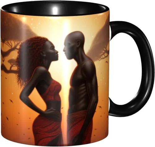 Miniatura 25 de Taza de café, taza de té para mujeres y niñas, taza de diseño único, perfecta para regalos, mujeres afroamericanas afro